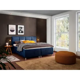 Alina Stauraumbett ALINA "Nadina Comfort", blau (dunkelblau tcm 96), B:178cm H:116cm L:217cm, Struktur fein TCM (100% Polyester), Betten, Stauraumbett, inkl. Stauraum und Lattenrost, in diversen Ausführungen