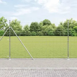 vidaXL Zaunpfosten 25 x 160 cm Silber/Stahl