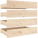 vidaXL Bettschubladen 4 Stk. Massivholz Kiefer