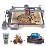 VEVOR Laser Graviermaschine 10W Graviergerät 40x40cm Arbeitsbereich Lasergravier 455±5nm Blaulichtlaser 10.000mm/min Kompatibel mit LightBurn & LaserGRBL für Holz Kunststoff, Acryl Leder Edelstahl