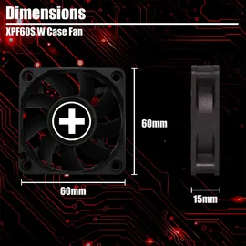 Xilence XPF60S.W 60mm Gehäuselüfter, 3PIN, schwarz