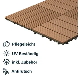 Home Deluxe WPC Bavaro teak 30 x 30 x 2,2 cm 9 St.