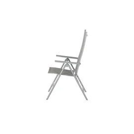 Möbel Kraft Solitaire Gartenklappsessel 58,5 x 67 x 109 cm grau/silber klappbar