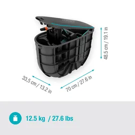 Gardena Undercover Schlauchbox RollUp M 20 m schwarz