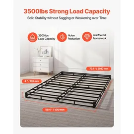 Vevor Boxspringbettgestell 2010 x 1510 mm 102 mm Beige