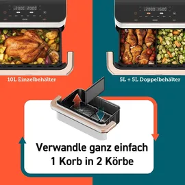 COSORI Dual Blaze TwinFry CAF-TF101S-WEUR Weiß/Roségold