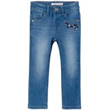 name it Jeans Nmfsalli Slim Flowers in medium blue denim, Gr.92,