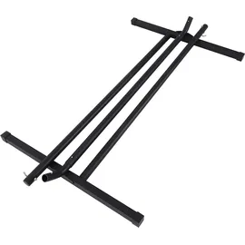 Outsunny Hängemattengestell für Hängematten Hängemattenständer mit Haken Garten Strand Metall 360 x 92 x 115 cm bis 120 kg - Schwarz