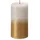 Bolsius Stumpenkerze Sunset 13 cm sandgrau/gold