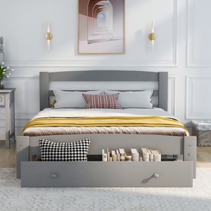 MassivholzBett Holzbett Bett mit Schublade Einzelbett Doppelbett Bettgestell DE