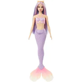 Barbie Meerjungfrau-Puppe mit fliederfarbenem Haar (HRR06)