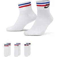 Nike Everyday Essential Knöchelsocken White/Black/Game Royal/University Red 38-42