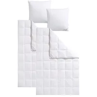 Haeussling Daunenbettdecke + Kopfkissen "Swiss Royal", weiß, B/L: 135cm x 200cm Anzahl Teile 2, B/L: 80cm x 80cm Anzahl Teile 2, Bezug: Baumwolle Füllung: Entendaune/-feder, normal, Füllung Innenkammer: 100% Federn.