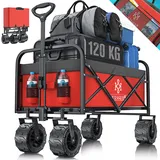Kesser Bollerwagen mit breite Reifen rot