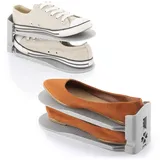 InnovaGoods Verstellbarer Schuh-Organizer 12 Paar Grau