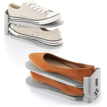 InnovaGoods Verstellbarer Schuh-Organizer 12 Paar Grau