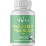 Vitabay Vitamin D3 Depot 5000 IE + Vitamin K2 7100 mcg