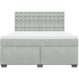 vidaXL Boxspringbett 180 x 200 cm Hellgrau