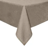 Tischdecke Outdoor Wetterfest - Gartentischdecke wetterfest mit Lotuseffekt - Abwaschbare Tischdecke für Garten Gartentisch (Beige, 160x220cm Oval)