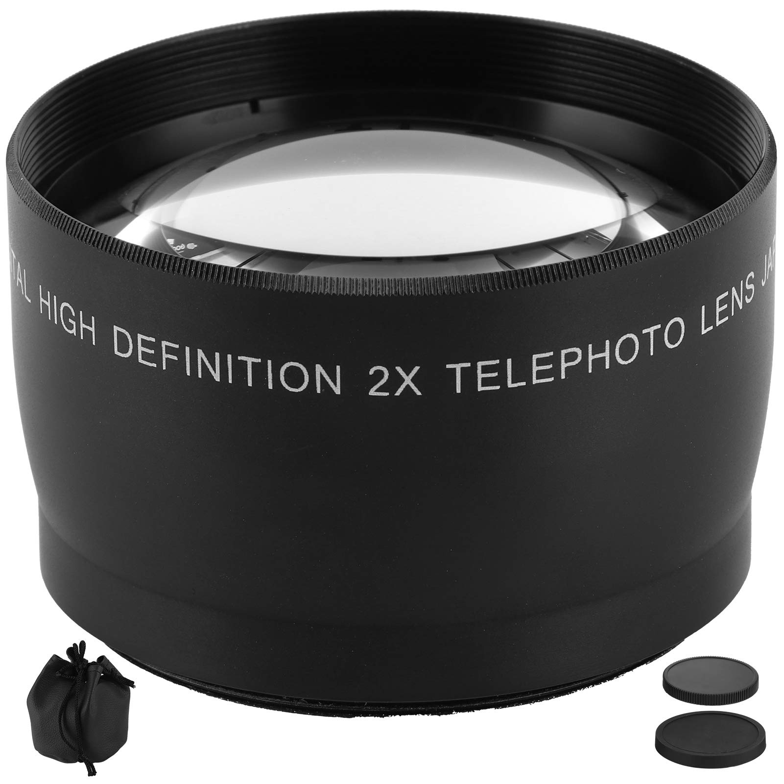 Mxzzand Teleobjektiv mit optischer Glas-Telekonverterkamera für Kameraobjektiv mit Filterdurchmesser von 55 mm