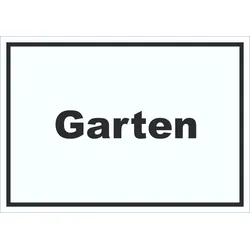 Garten Schild mit Text Blumen Rasen waagerecht A5 (148x210mm)