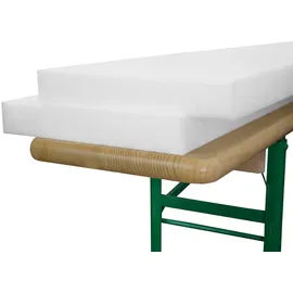 Beautissu Sitzpolster 220 x 25 x 4 cm weiß 2-tlg.