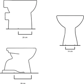 Belvit Stand-WC mit WC-Sitz Bahama Beige