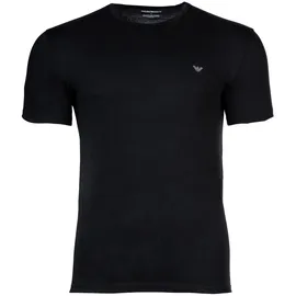 Emporio Armani Herren T-Shirt, 2er Pack - ENDURANCE, Rundhals, Regular Fit, Stretch Cotton Schwarz L