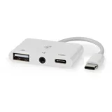 Nedis USB-C auf USB-A Adapter 0,1 m Weiß