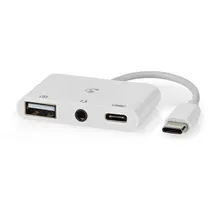 Nedis USB-C auf USB-A Adapter 0,1 m Weiß