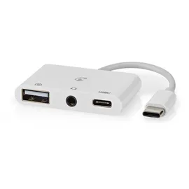 Nedis USB-C auf USB-A Adapter 0,1 m Weiß