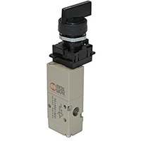 Riegler 3/2-Wegeventil, man.Drehhebel lang, NC bistabil G1/8, 2 Schaltst.