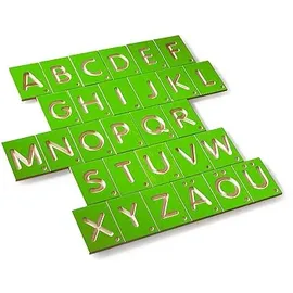 Erzi Lernspiel Großbuchstaben aus Holz, Lernmaterial, Kreativität
