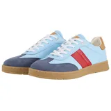 Tom Tailor Damen Sneaker mit Colour-Blocking, blau, Gemustert, Gr. 37