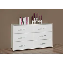 Schubkastenkommode WIMEX "Anna", weiß, B:130cm H:82cm T:42cm, Sideboards