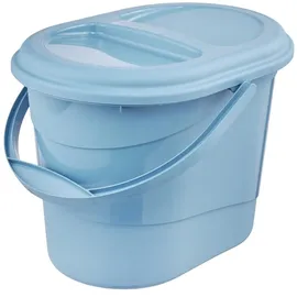 KEEEPER Bio-Abfalleimer Elsa eco", 13 Liter, sky blue mit Deckel, oval, Material: PP / Regranulat, - 1 Stück (1180469500000)