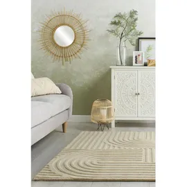 KADIMA DESIGN Handgetufteter Wollteppich, in Pastellfarben `Leven Blake` . Farbe: Beige, 160x230 cm, | Kadima Design