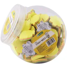 D.RECT Notizzettel klebend | Haftnotizzettel Set | Sticky Notes | selbstklebend Haftnotizen 45x45mm 75 Blatt Apfel Herz Blatt Blume Wolke Glas 100 Stück