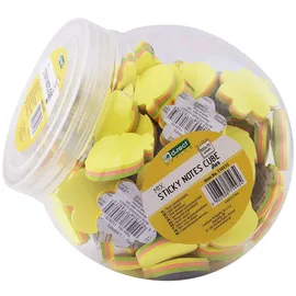 D.RECT Notizzettel klebend | Haftnotizzettel Set | Sticky Notes | selbstklebend Haftnotizen 45x45mm 75 Blatt Apfel Herz Blatt Blume Wolke Glas 100 Stück