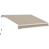 Outsunny Gelenkarmmarkise 400 x 300 cm beige