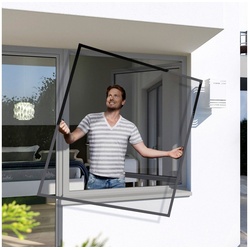 Windhager Insektenschutz-Fensterrahmen PLUS, BxH: 140x150 cm grau