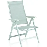 KETTLER Basic Plus Multipositionssessel, weiß matt/hellgrau, Aluminium/Outdoorgewebe - Weiß/Hellgrau