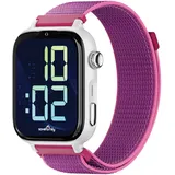 SaveFamily SaveWatch Plus 2 GPS+Cellular 49,8 mm Weiß Stoffarmband Himbeere