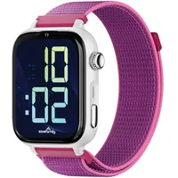 SaveFamily SaveWatch Plus 2 GPS+Cellular 49,8 mm Weiß Stoffarmband Himbeere