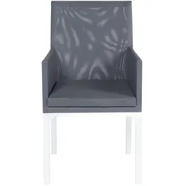 Beliani Gartenstuhl 62 x 52 x 91 cm grau/weiß 4 St.