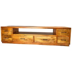 OPIUM OUTLET Mangoholz Lowboard Kommode TV-Tisch - Art. Buff-Low