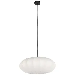 Pendelleuchte Hängelampe Deckenleuchte Esszimmerlampe Metall Seide D 60 cm