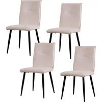Hti-Living HTI-Living, Stühle, Esszimmerstuhl 4er Set Creme Salinas