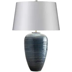 Tischlampe Poseidon mit 1 Licht, Blaue Glasur