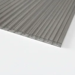 Doppelstegplatten 16 mm Anthrazit - X + 5-Fach Struktur Polycarbonat